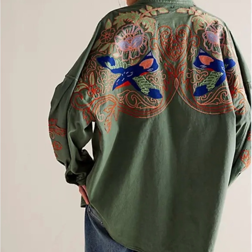 We the Free Take Flight Emroidered Shirt